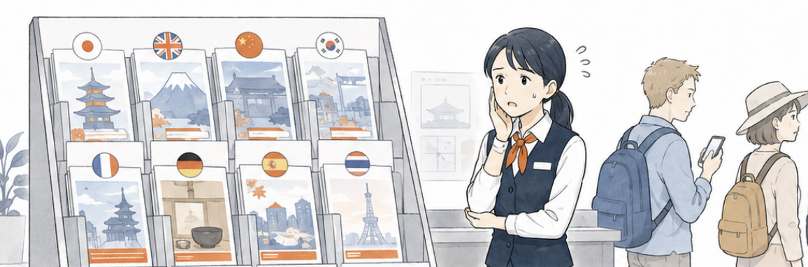 多言語パンフレットが訪日客に読まれない