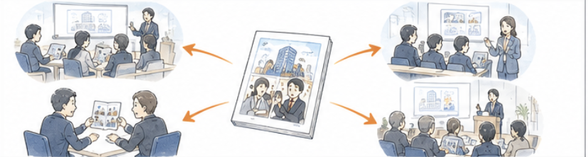 社員教育・採用にも転用可能
