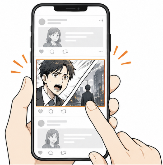 広告らしくないからスクロールが止まる