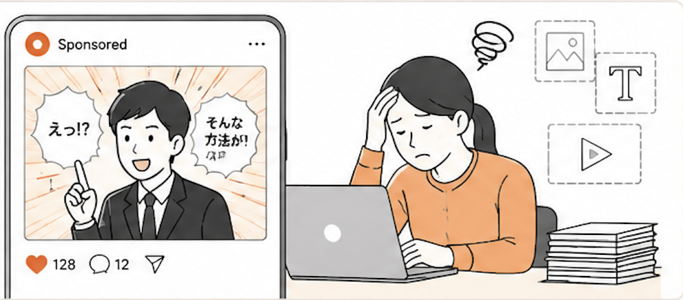 SNS広告クリエイティブが枯渇している