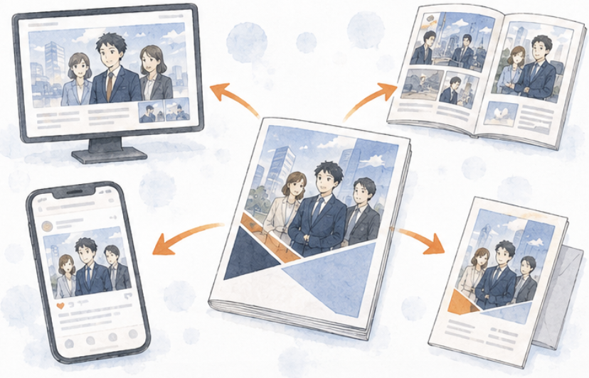 採用サイト・パンフ・SNSで使い回せる