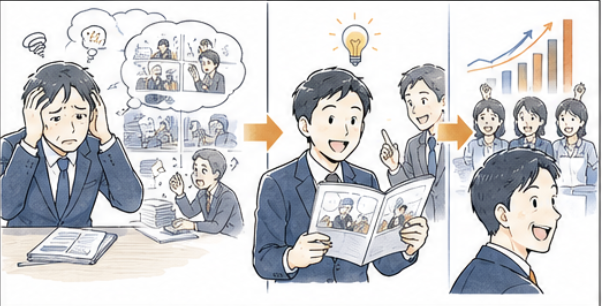ビフォーアフターを物語で伝える