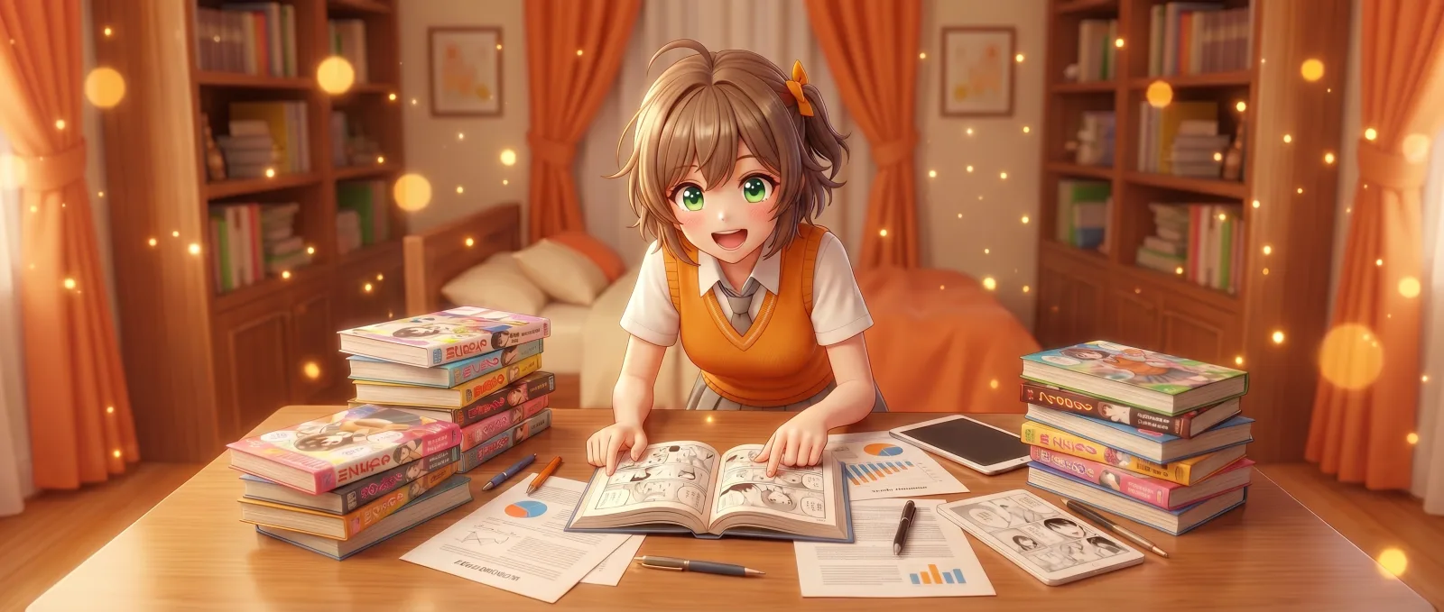商品紹介マンガ（商品紹介漫画）を読む人物のイメージ — ビズマンガ